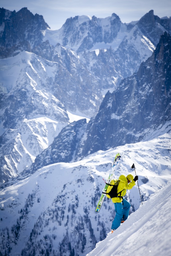 skinning arcteryx helicopter skiing jacket