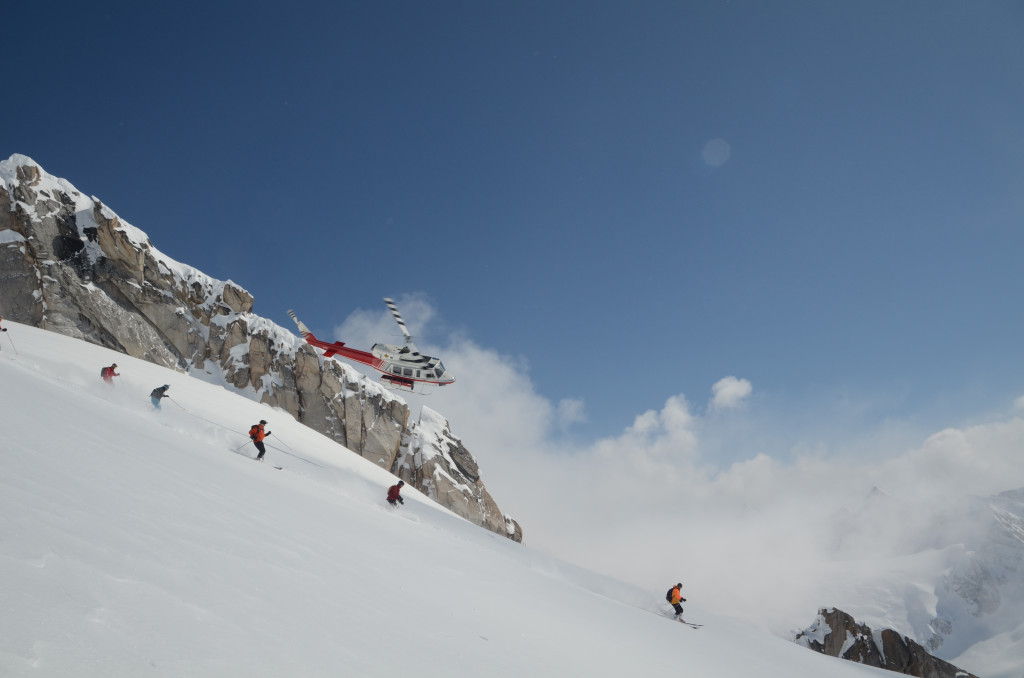 Helicopter and Skiers, Bugaboos, Brad White(1)