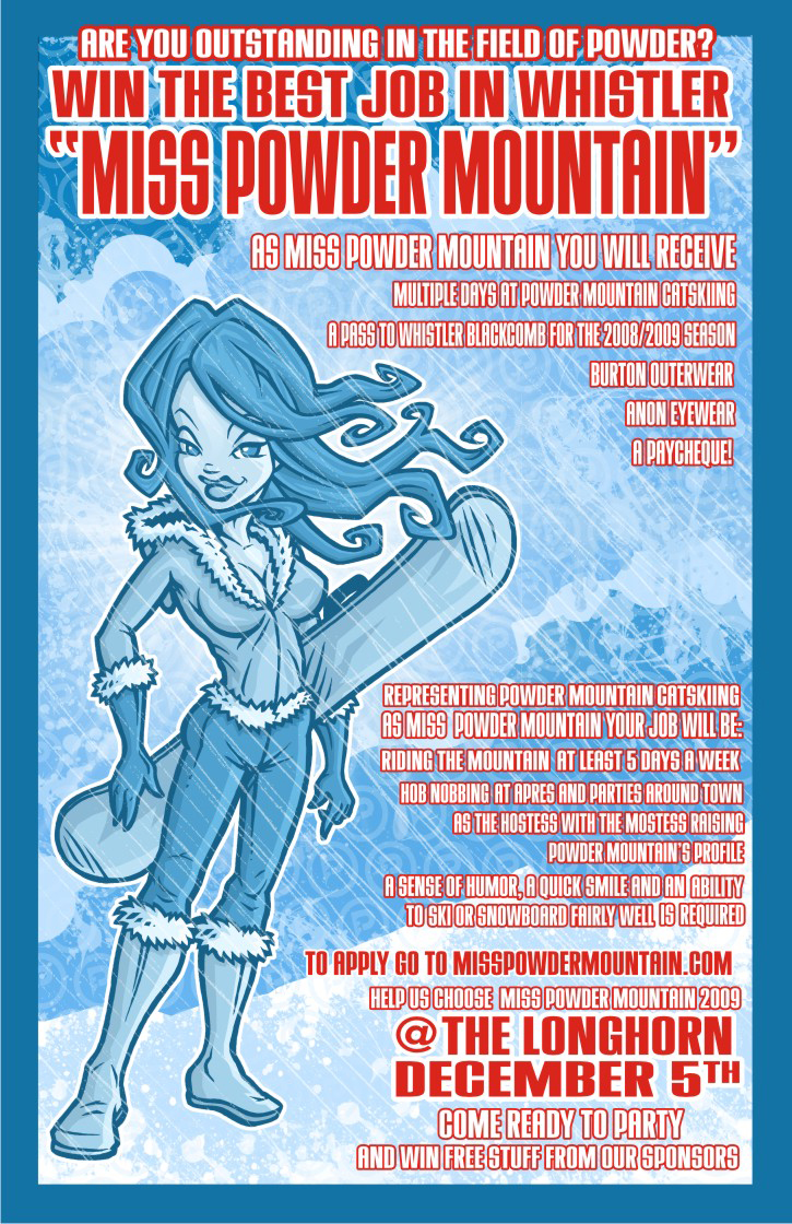 powder mtn. heli-skiing poster