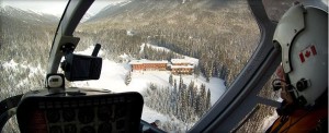 cmh bugaboos lodge from the air