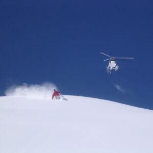 heli-skiing revelstoke , mica heliski revelstoke chopper and skier 