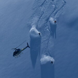 bella coola heli skiing overhead 