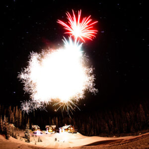 snowwater heli skiing fireworks, snowwater heli