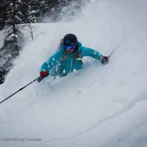 RK HELISKIING telemark turn, heli-ski Canada