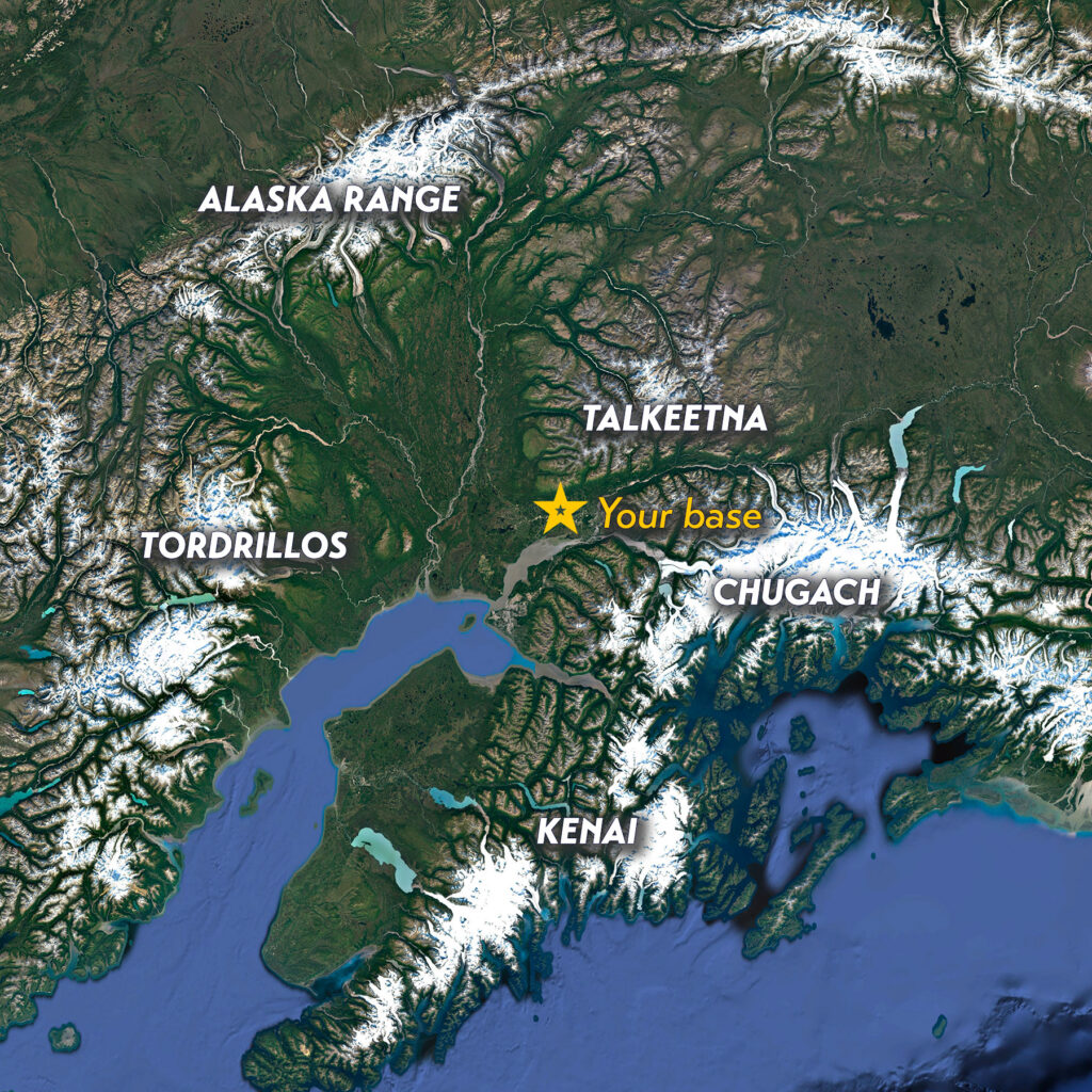 Third Edge Heli Skiing Alaska Map