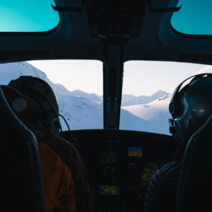inside chugach powder guides helicopter 