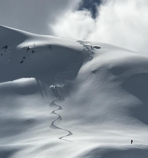 Heliski Guide Glen gets down